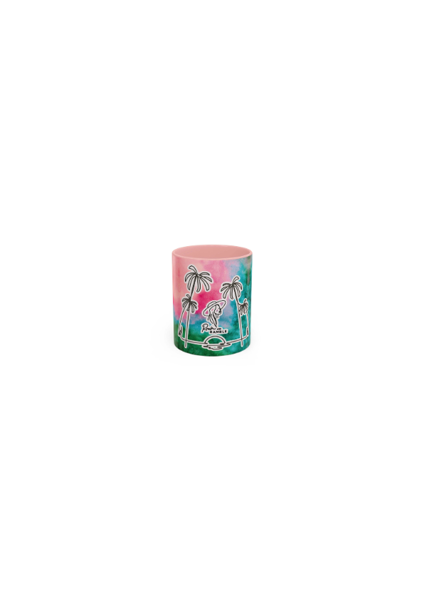 Tropical Accent Coffee Mug - Beach Vibes, Gift for Coffee Lovers, Travel Inspired, Summer Drinks, Colorful Kitchen Decor