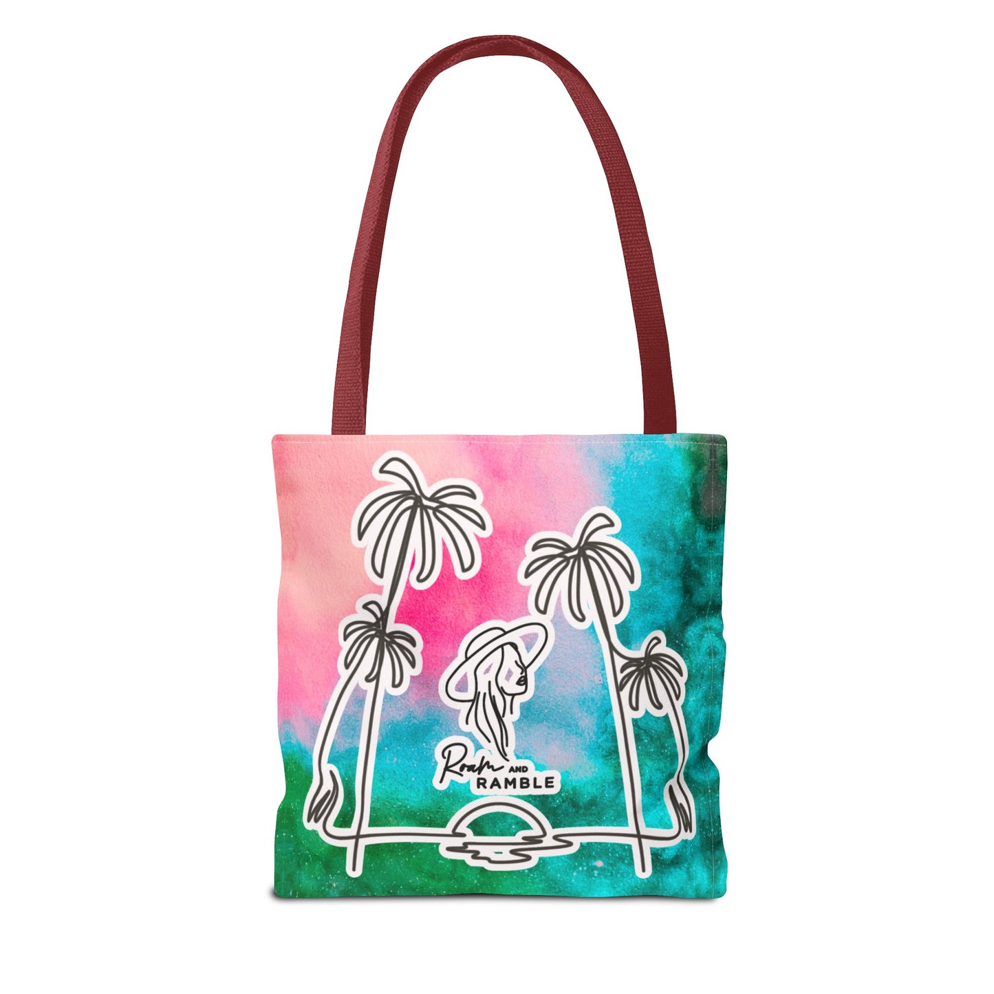 Vibrant Tropical Tote Bag, Beach Bag, Travel Accessory, Summer Gift, Floral AOP Design