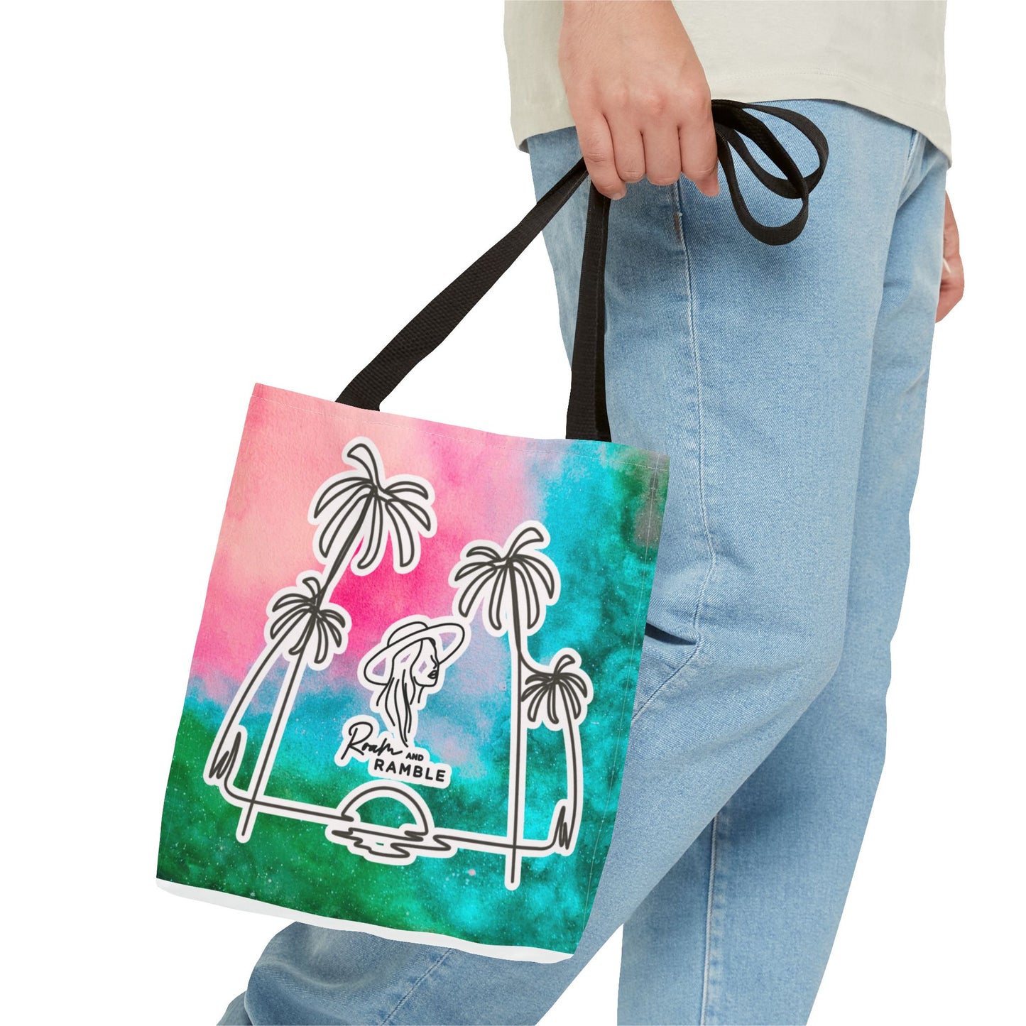 Vibrant Tropical Tote Bag, Beach Bag, Travel Accessory, Summer Gift, Floral AOP Design