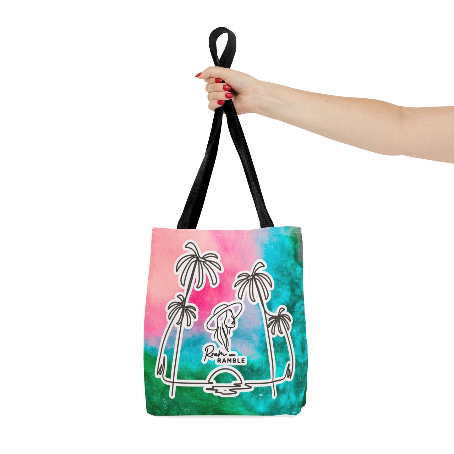 Vibrant Tropical Tote Bag, Beach Bag, Travel Accessory, Summer Gift, Floral AOP Design
