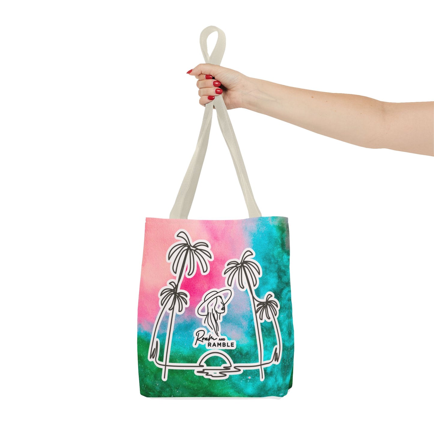 Vibrant Tropical Tote Bag, Beach Bag, Travel Accessory, Summer Gift, Floral AOP Design