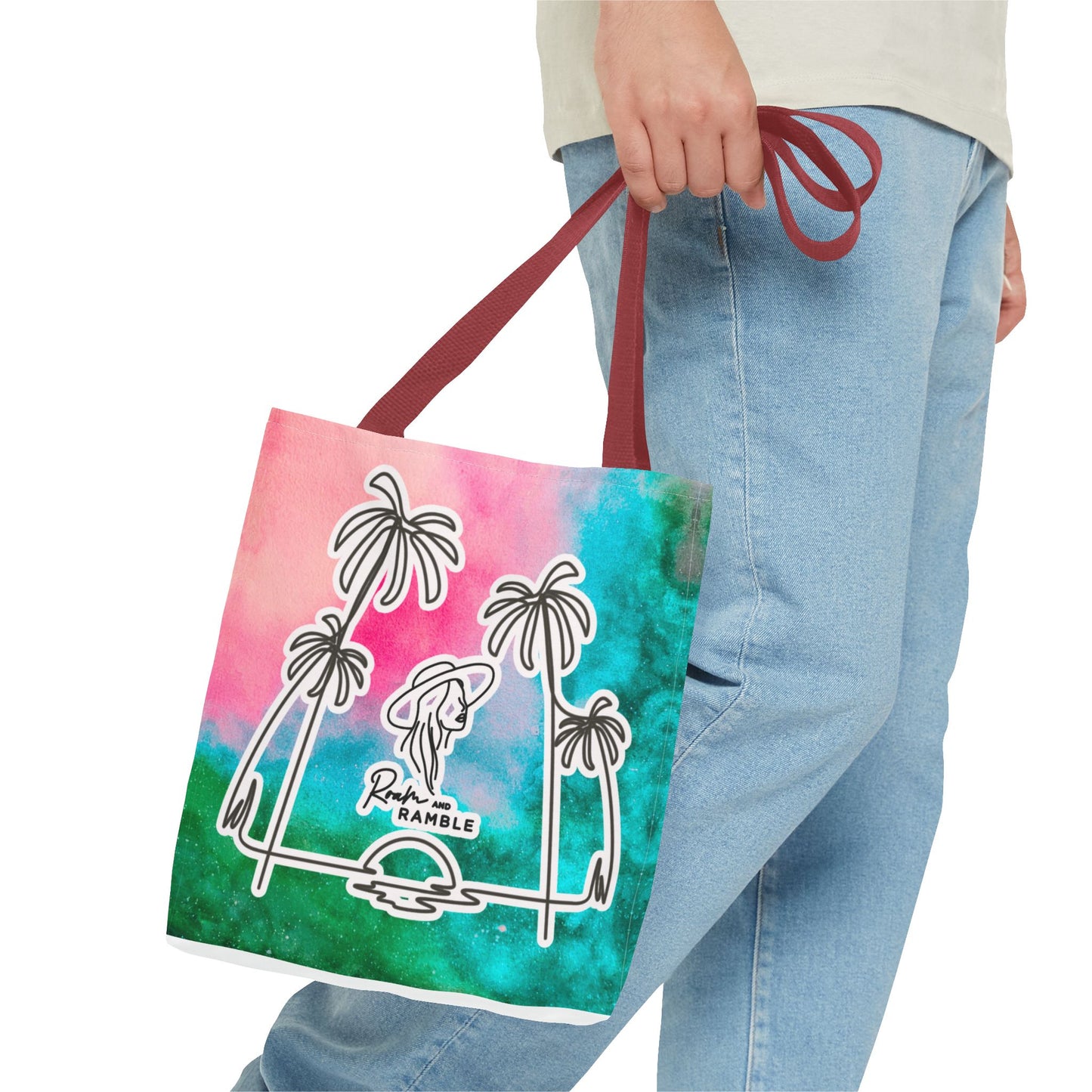 Vibrant Tropical Tote Bag, Beach Bag, Travel Accessory, Summer Gift, Floral AOP Design