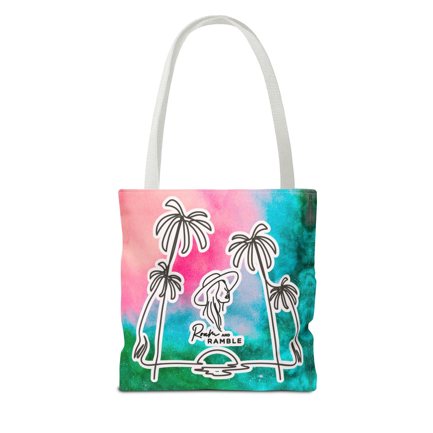 Vibrant Tropical Tote Bag, Beach Bag, Travel Accessory, Summer Gift, Floral AOP Design