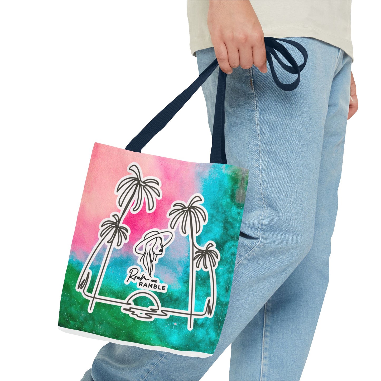 Vibrant Tropical Tote Bag, Beach Bag, Travel Accessory, Summer Gift, Floral AOP Design