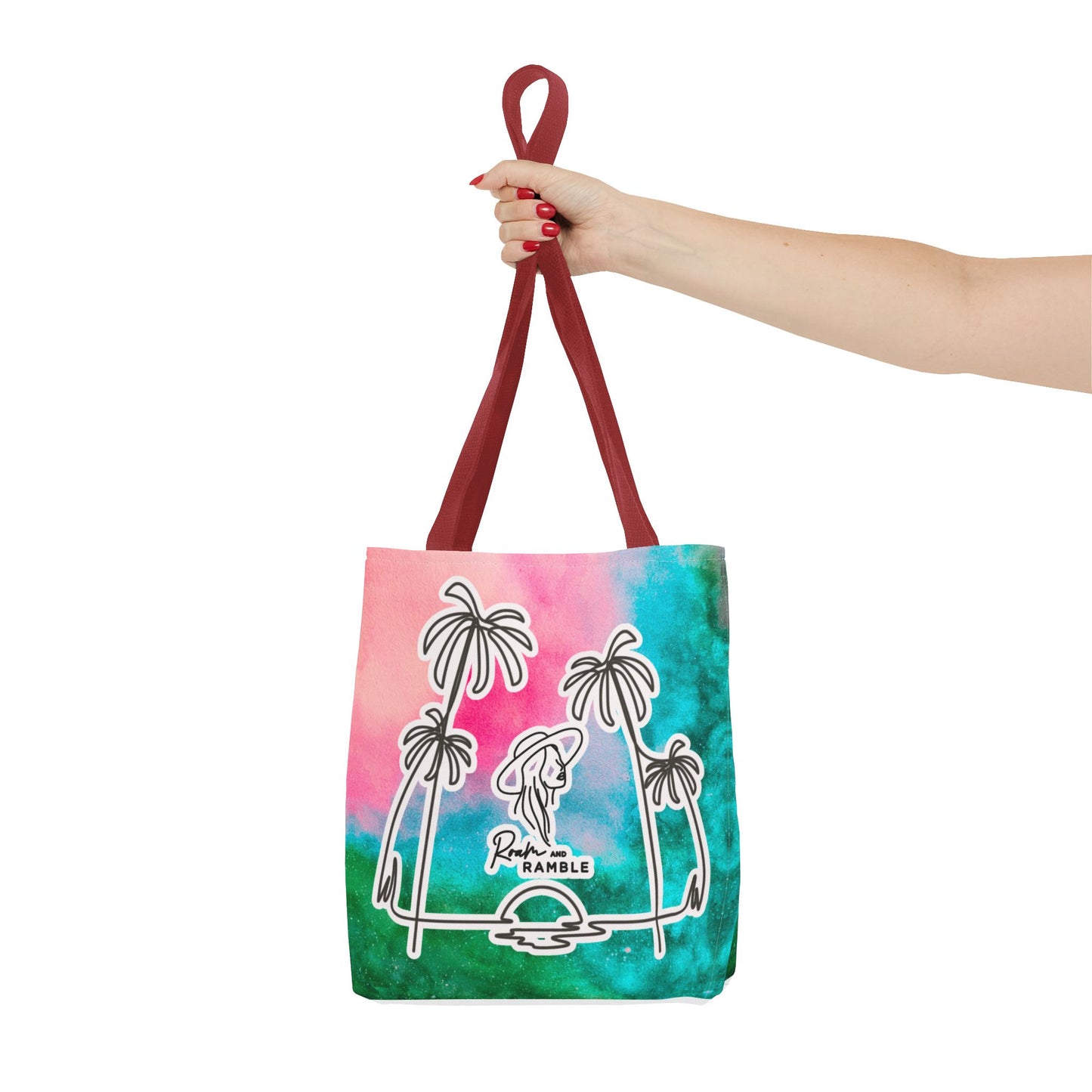 Vibrant Tropical Tote Bag, Beach Bag, Travel Accessory, Summer Gift, Floral AOP Design