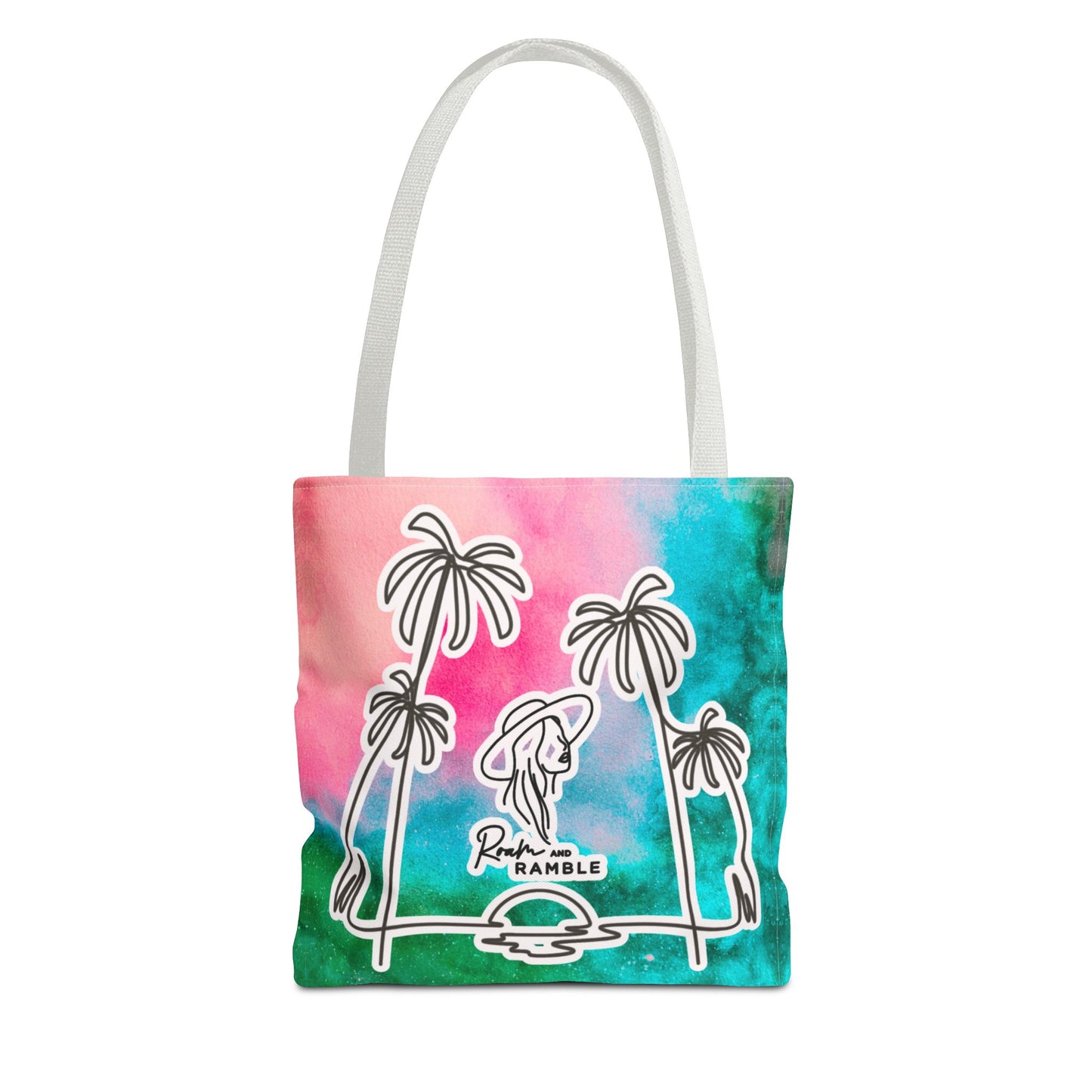 Vibrant Tropical Tote Bag, Beach Bag, Travel Accessory, Summer Gift, Floral AOP Design