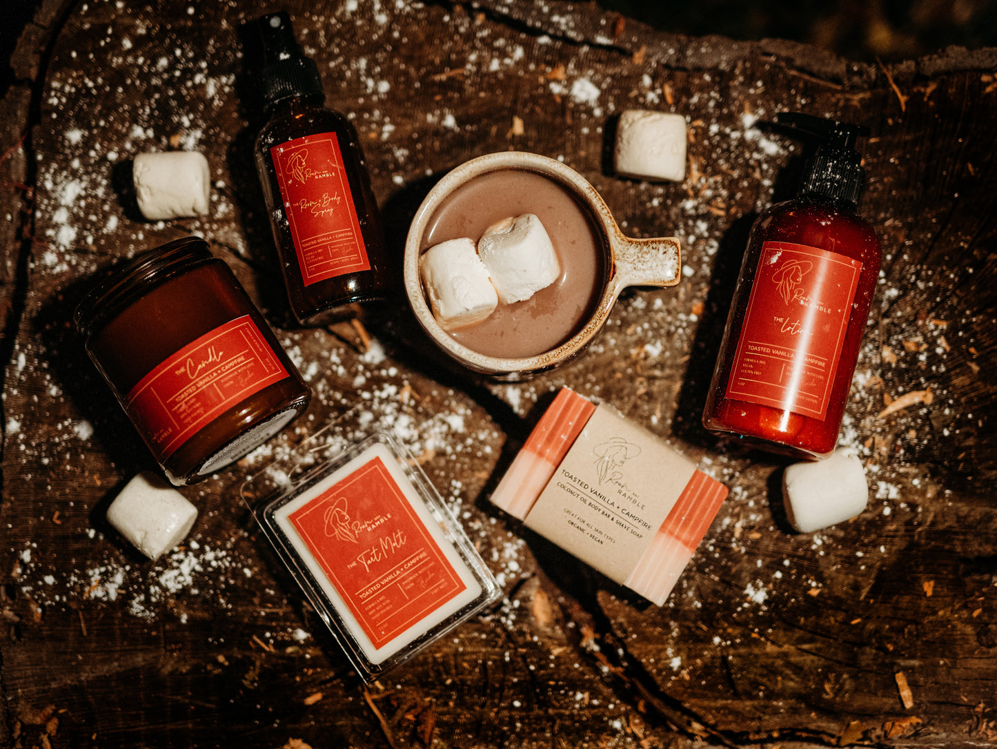 Toasted Vanilla + Campfire Organic Hand & Body Lotion 8 oz