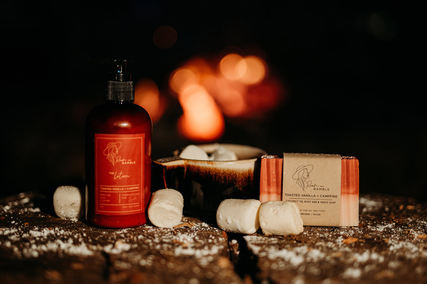 Toasted Vanilla + Campfire Handmade Soap
