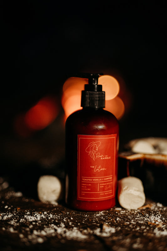 Toasted Vanilla + Campfire Organic Hand & Body Lotion 8 oz