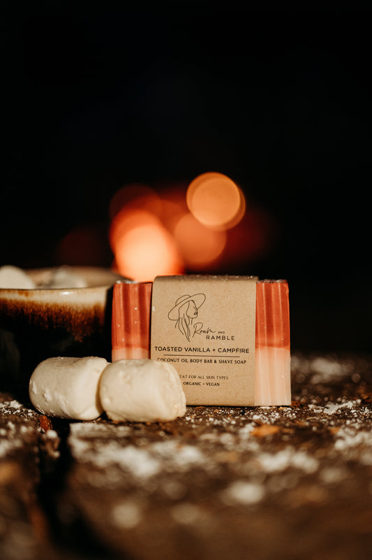 Toasted Vanilla + Campfire Handmade Soap