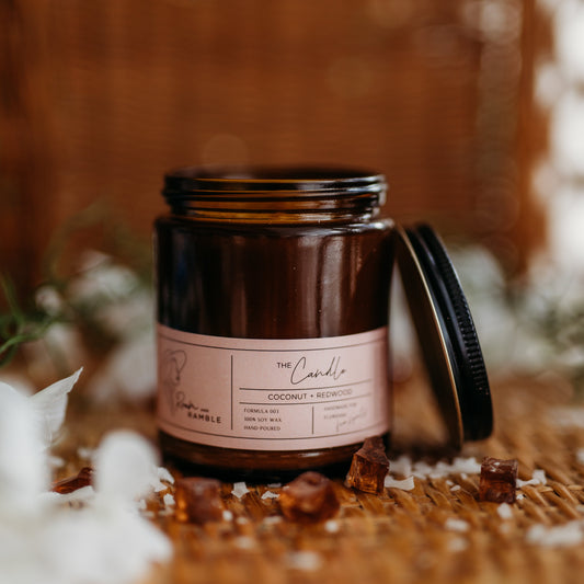 Coconut + Redwood natural soy candle