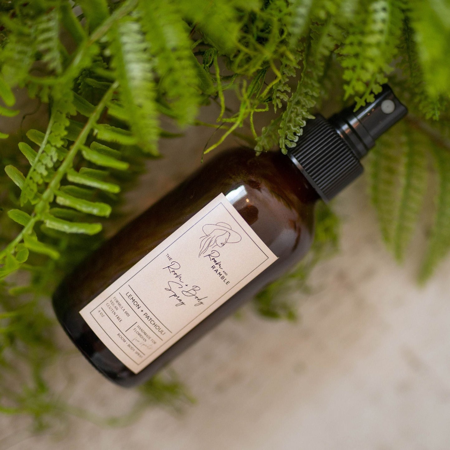 Lemon + Patchouli Room & Body Spray 4 oz
