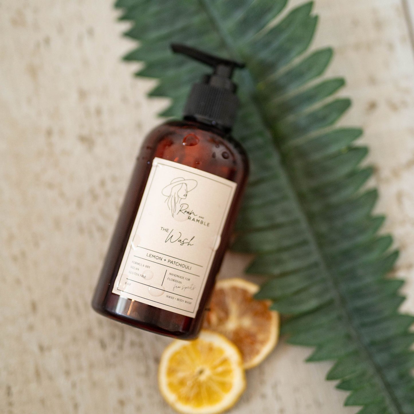 Lemon + Patchouli Organic Hand & Body Wash 8 oz
