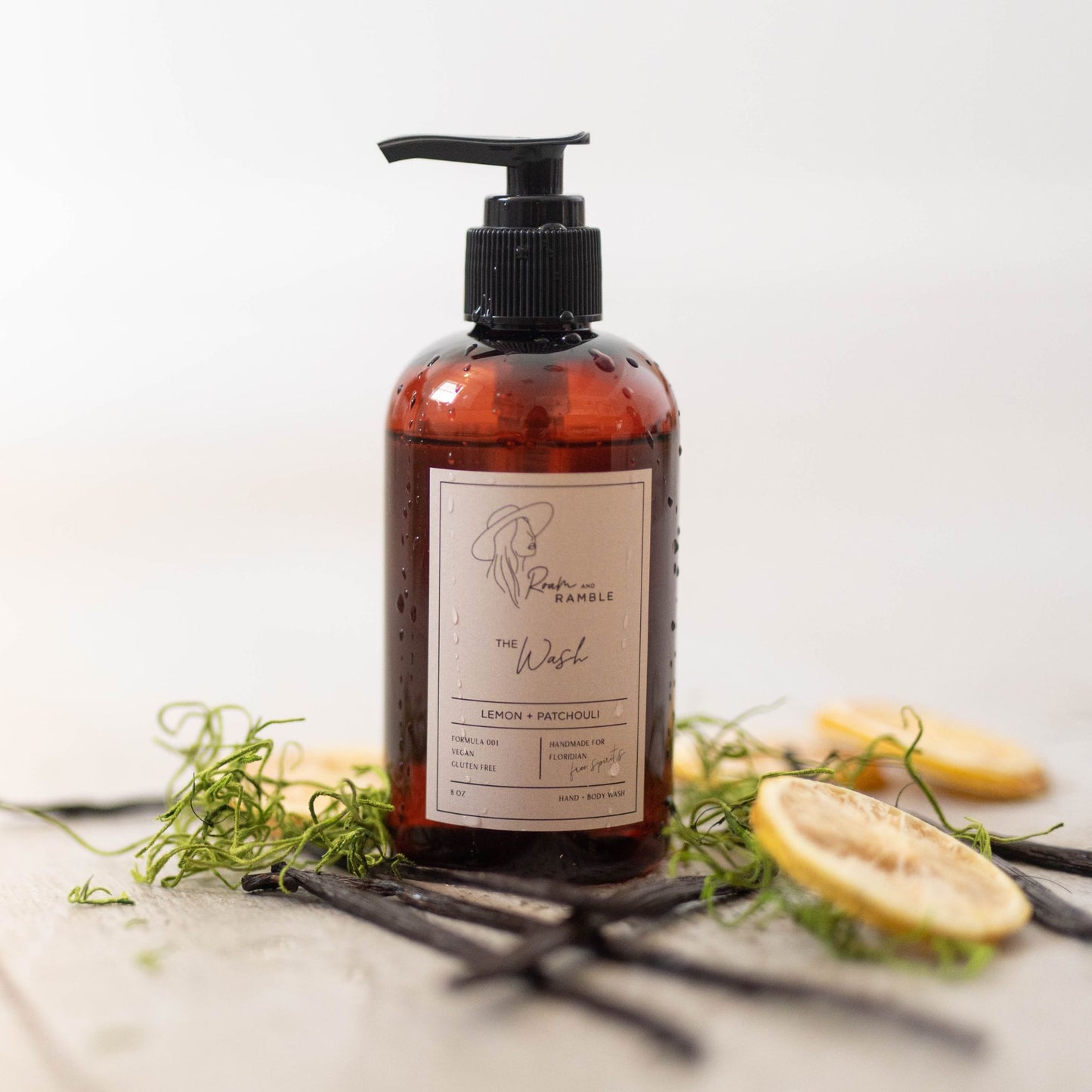Lemon + Patchouli Organic Hand & Body Wash 8 oz