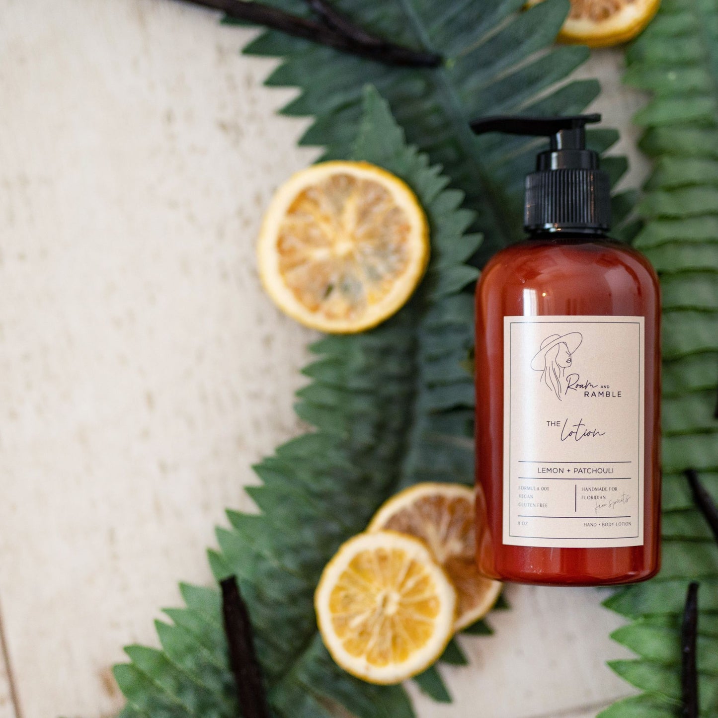 Lemon + Patchouli Organic Hand & Body Lotion 8 oz