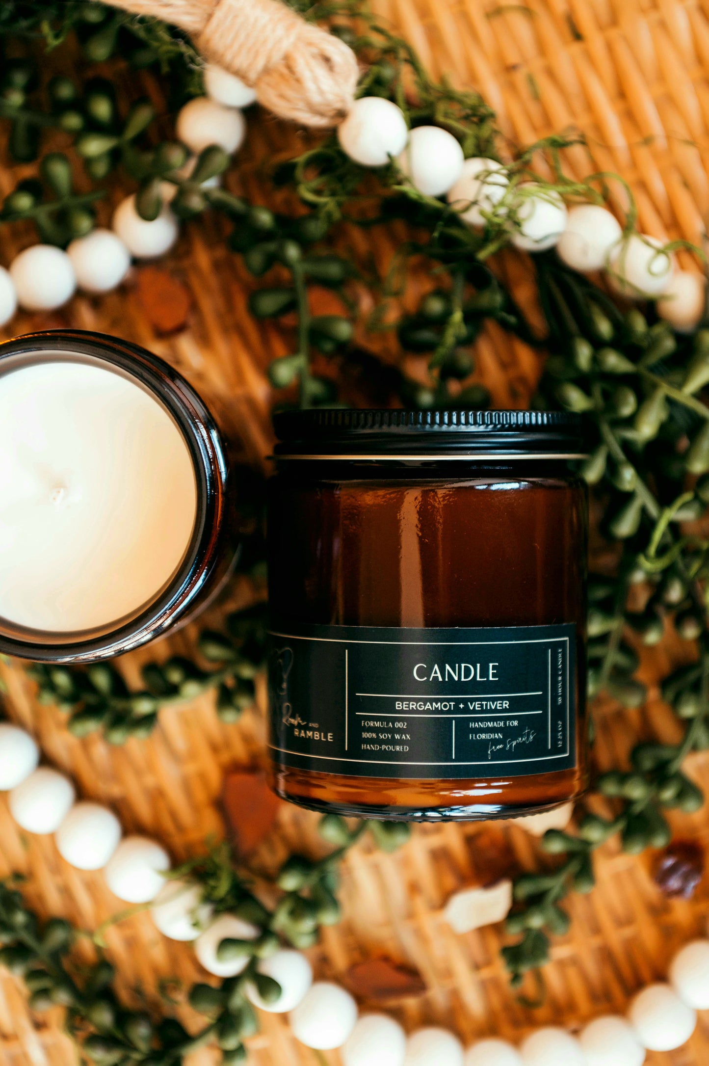 Bergamot + Vetiver 50 HR Candle