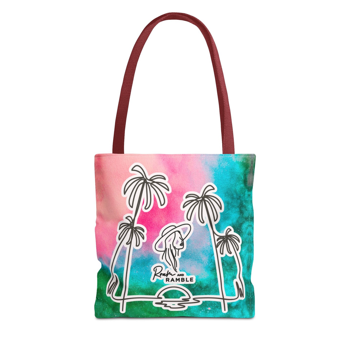 Vibrant Tropical Tote Bag, Beach Bag, Travel Accessory, Summer Gift, Floral AOP Design