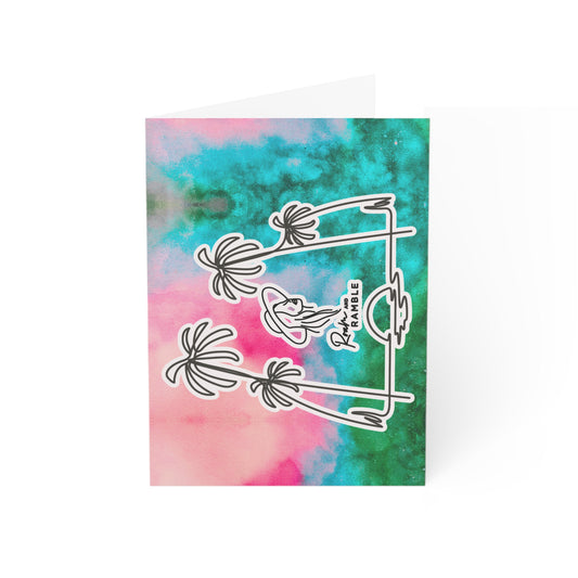 Tropical Greeting Cards - 1-50 pcs, Colorful Note Cards for Summer Celebrations, Birthday Wishes, Thank You Notes, Beach Vibes