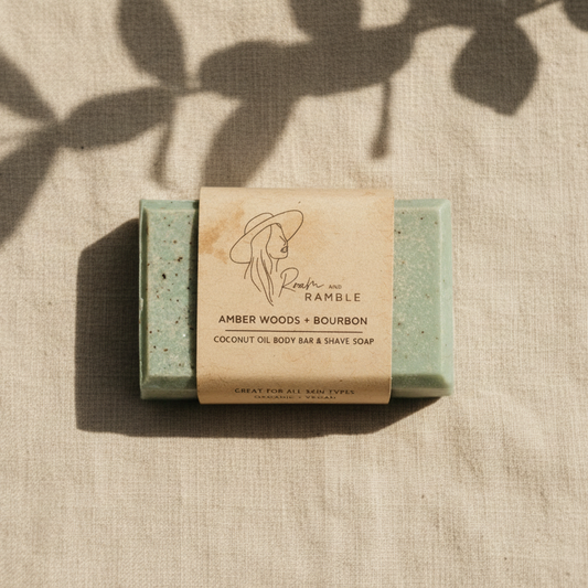Amber Woods + Bourbon Guest Soap – Warm Wood Travel Soap