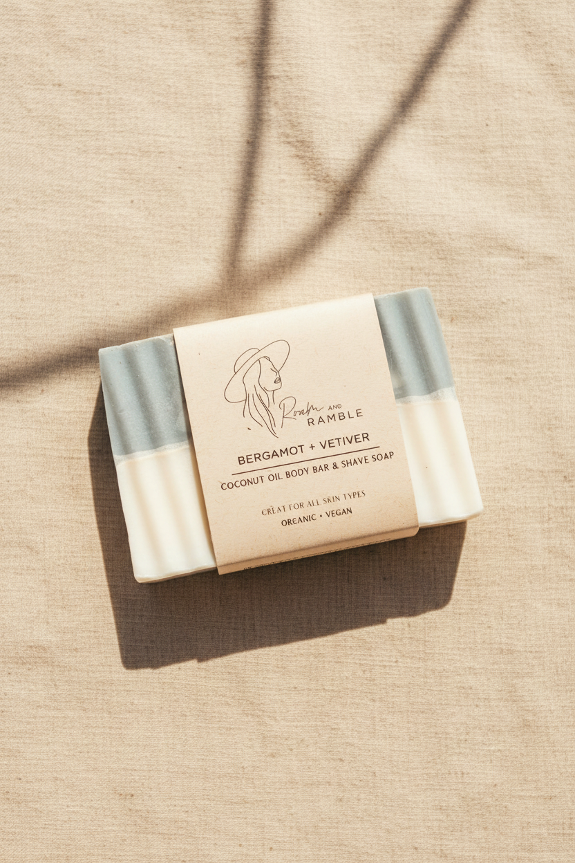 Bergamot + Vetiver Body Bar and Shave Soap
