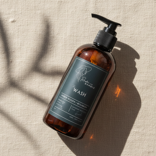 Amber Woods + Bourbon Organic Hand & Body Wash 8 oz