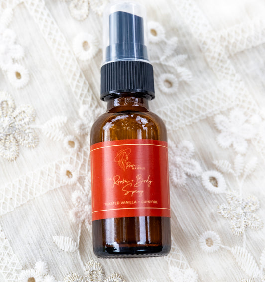 Toasted vanilla and Campfire Travel Size Room and Body Spray