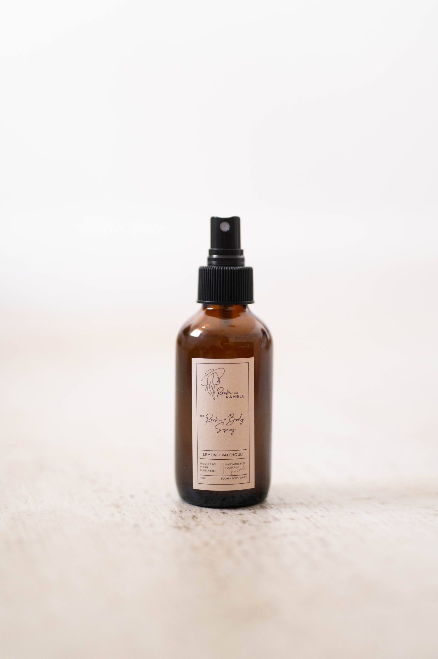 Lemon + Patchouli Room & Body Spray 4 oz