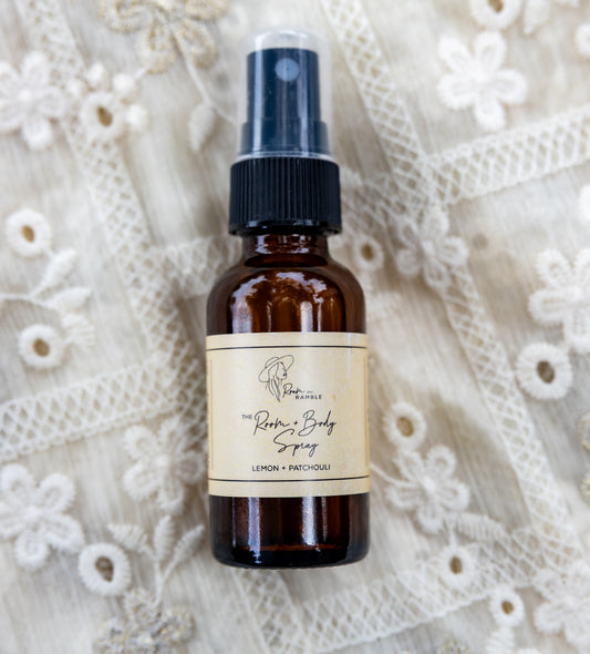Lemon and Patchouli Travel Size Room and Body Spray