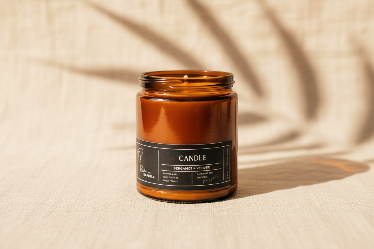 Bergamot + Vetiver 50 Hr Candle – Fresh, Crisp, and Grounding