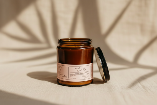 Coconut + Redwood 50HR Soy Candle – Warm, Woody, and Refreshing